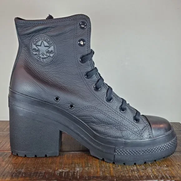 Converse Chuck 70 De Luxe Mens Size 11 Heeled Shoes Leather Black A06145C - Picture 8 of 11